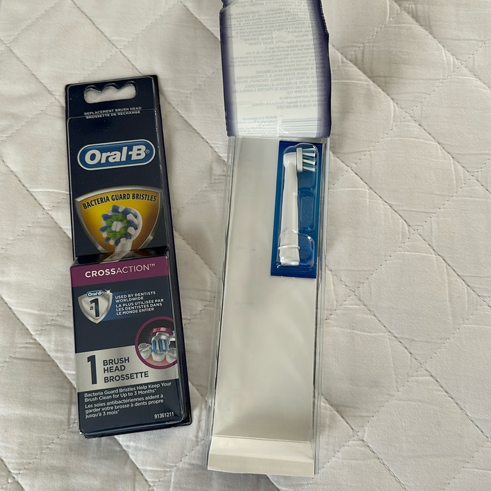 Two Oral-B CrossAction Brush Heads